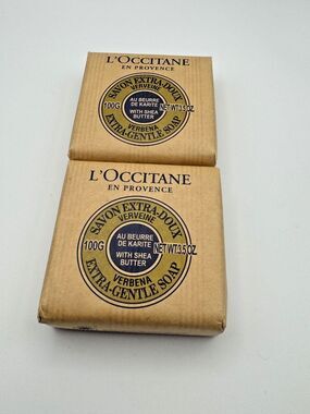 L’Occitane Verbena Shea Butter Soap 100g x2 NEW Sealed Bar Set